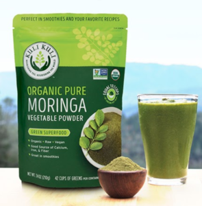 Pure Moringa Powder with green smoothie